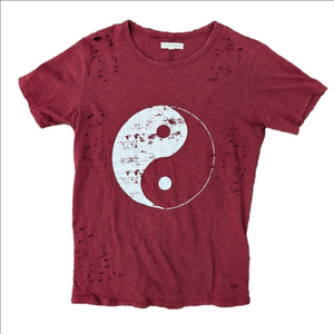 LA Hearts Yin&Yang Tattered Short Sleeve Tee